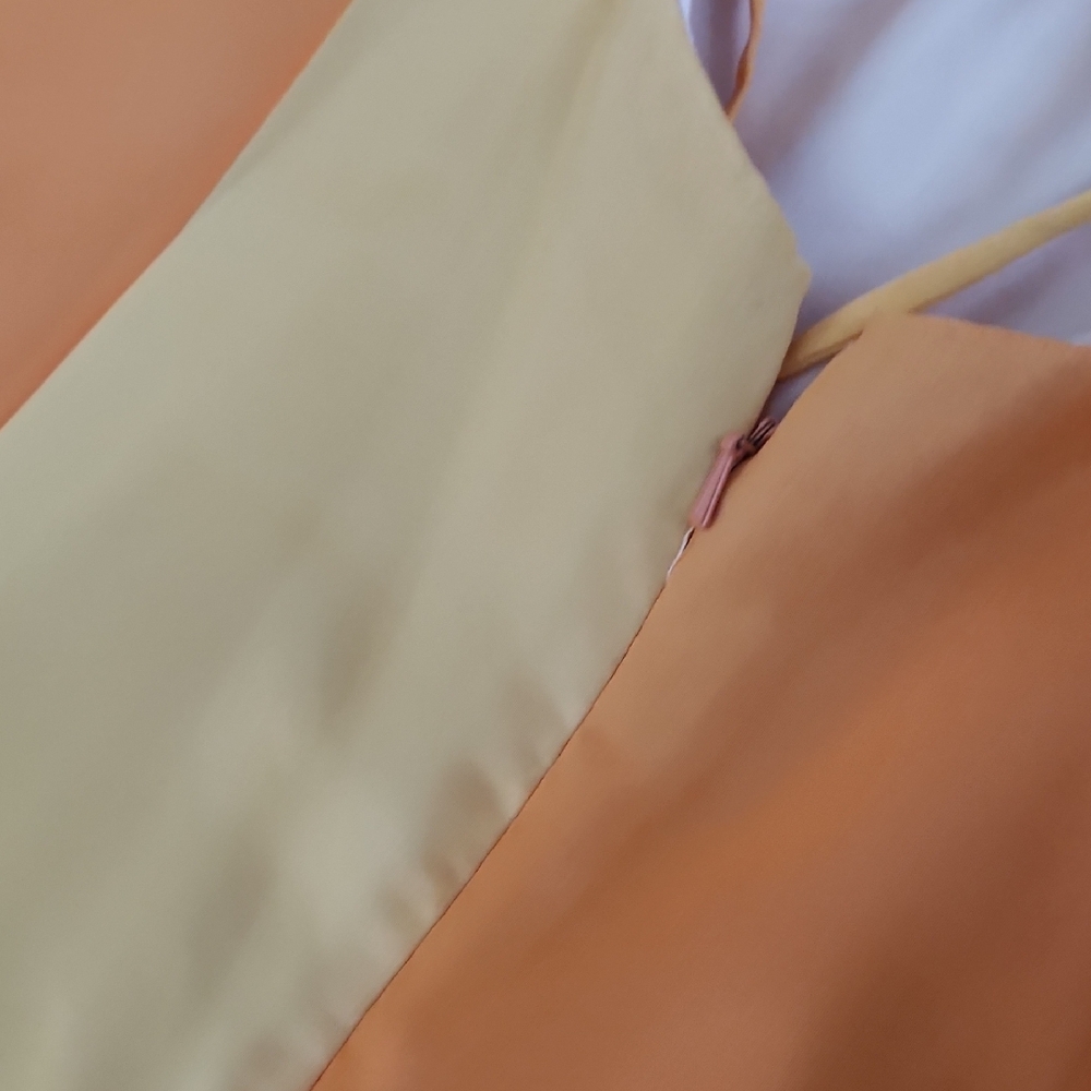 Orange Satin Maxi Dress - Picture 6 of 11